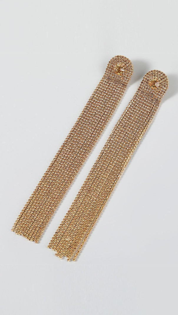 AIIZIE NOLA MULTI DIAMANTE TASSEL EARRINGS - product image