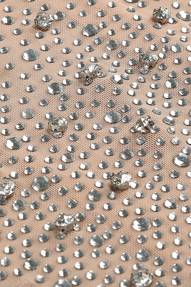 AIIZIE NUDE CRYSTAL EMBELLISHED TRANSPARENT GOWN - product image