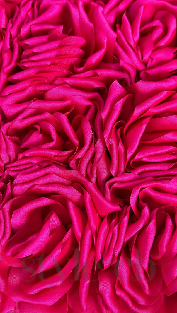 AIIZIE FLOWER BANDAGE MIDI DRESS IN HOT PINK - product image