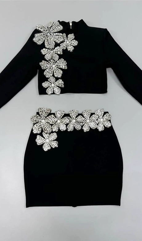 PEGGIE BLUMEN MIT DIAMANTEN BANDAGE ZWEITEILIGES SET
