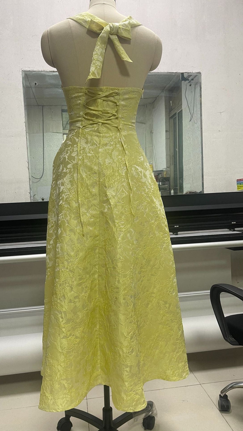 EFFIE MIDI DRESS - LEMON