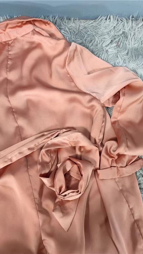 BLISSFUL BLUSH PINK TRENCH COAT