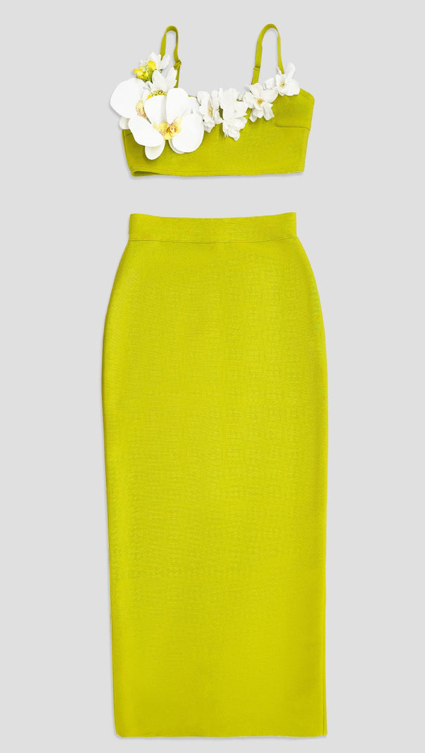 AIIZIE BODY FLOWER BANDAGE DRESS EVENING DRESS PARTY SEASIDE HOLIDAY STYLE SUIT SKIRT - product image