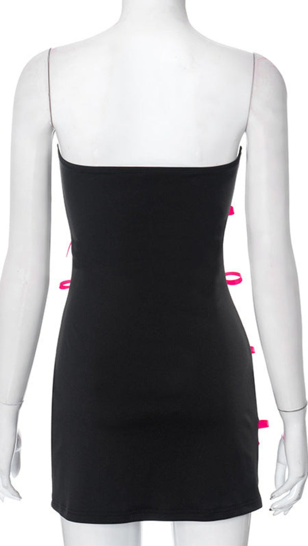 AIIZIE STRAPLESS BOW MINI DRESS - product image