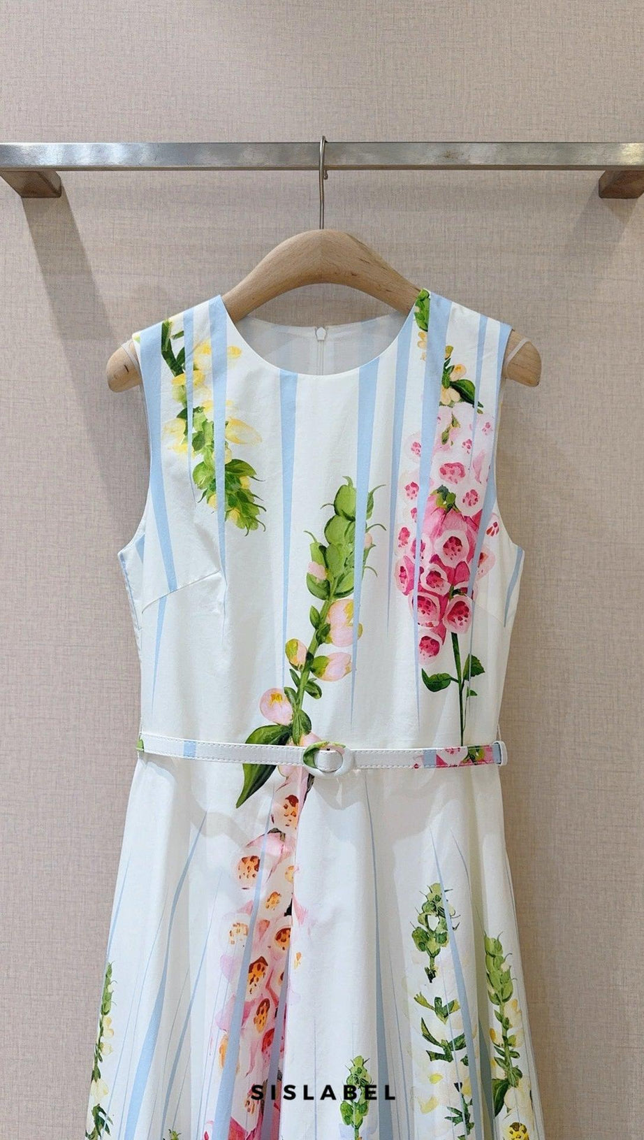 multicolor floral print sleeveless vacation midi dress