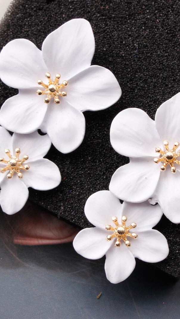 DOPPELTE BLUMENOHRRINGE 