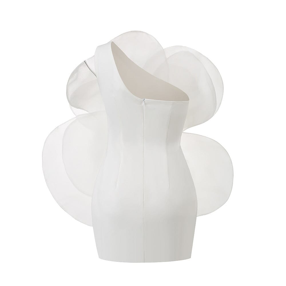 AIIZIE ONE SHOULDER FLOWER MINI DRESS - product image