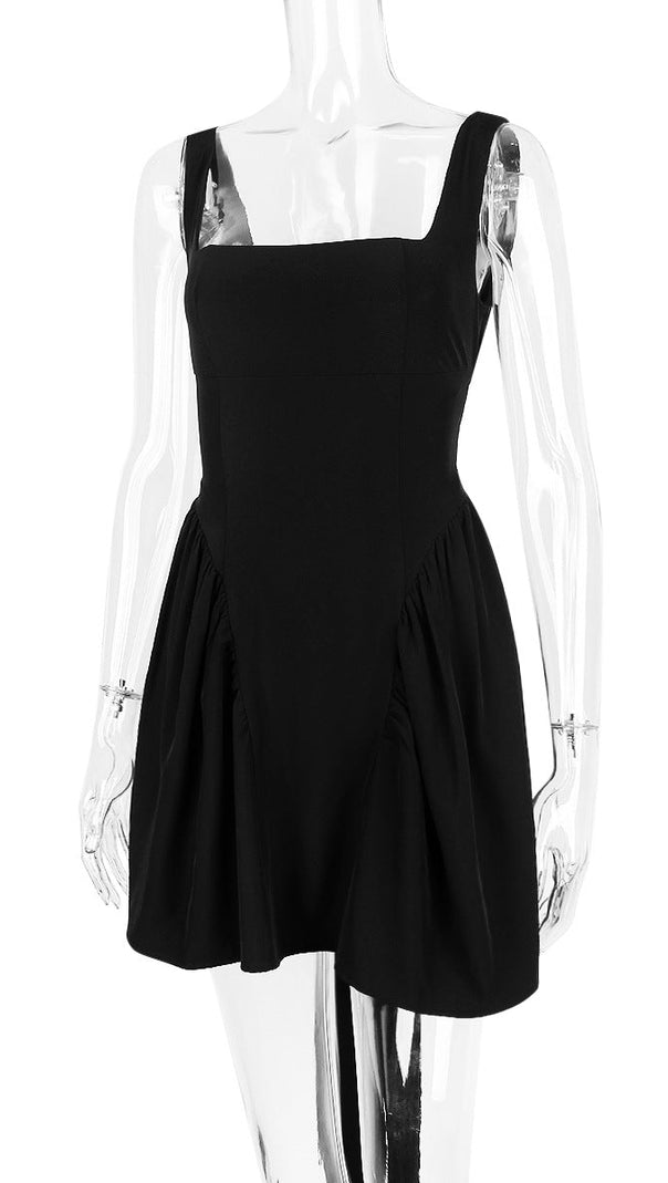 AIIZIE BACKLESS BOW MINI DRESS IN BLACK - product image