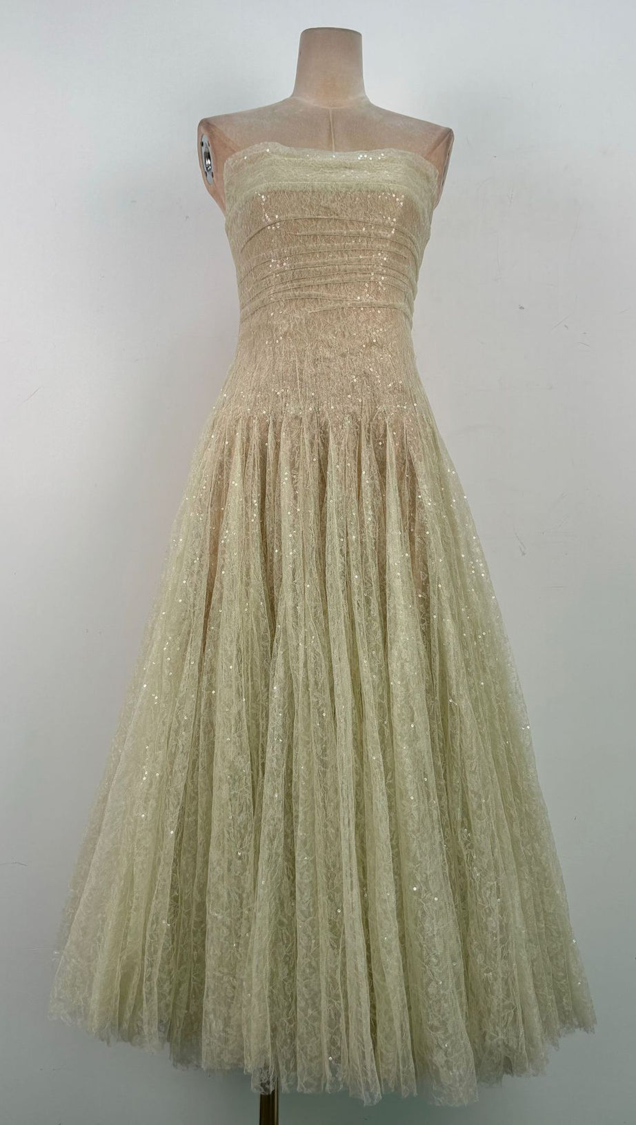 CAROL DRAPED LACE MAXI DRESS IN MINT