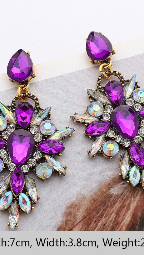 DIAMANTE DROP EARRINGS