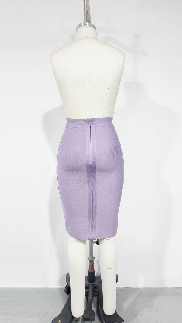 AIIZIE ARO PURPLE KNITTED MIDI SKIRT - product image