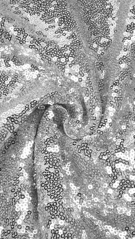 CROP TOP DRAPE SKIRT SET IN SILVER