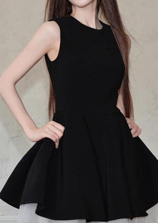 ABITO TUTU' SENZA MANICHE CON CUCITURE A RETE CAROL NERO