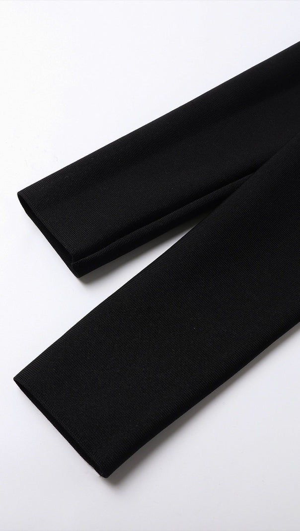 Alexandra – Figurbetontes Bandage-Minikleid in Schwarz