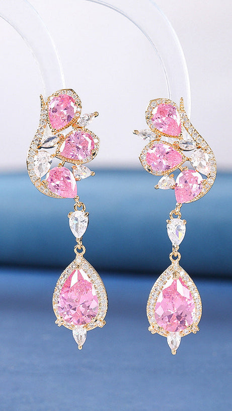 DIAMOND BUTTERFLY TOPAZ EARRINGS