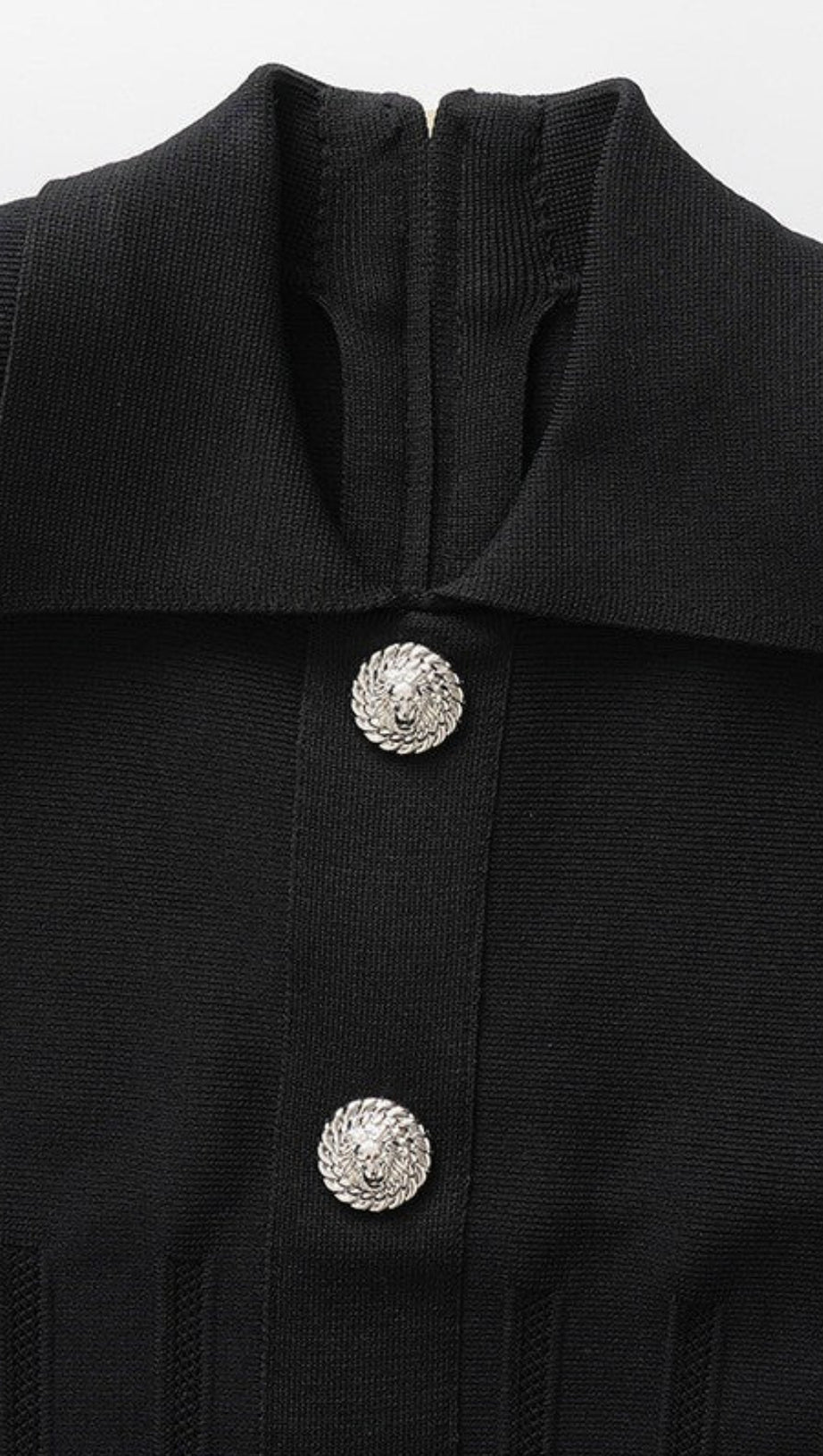 KRISTIN BLACK KNITTED MINI DRESS