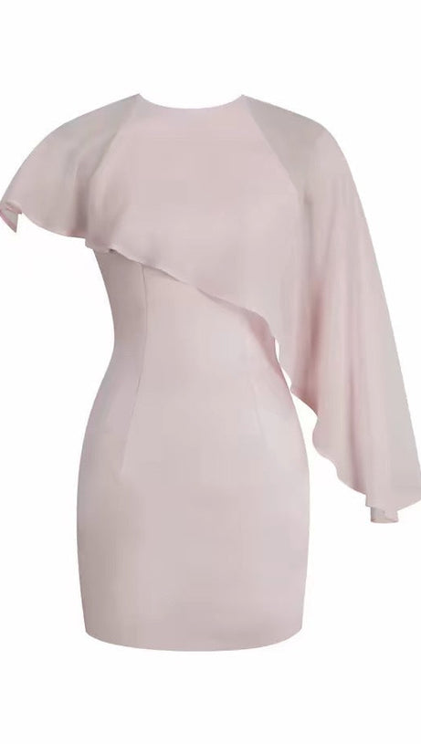wendy cape  bodycon mini dress - pink