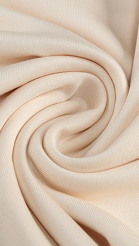 Fischschwanzrock-Set mit Kristallkettenverzierung in Aprikose