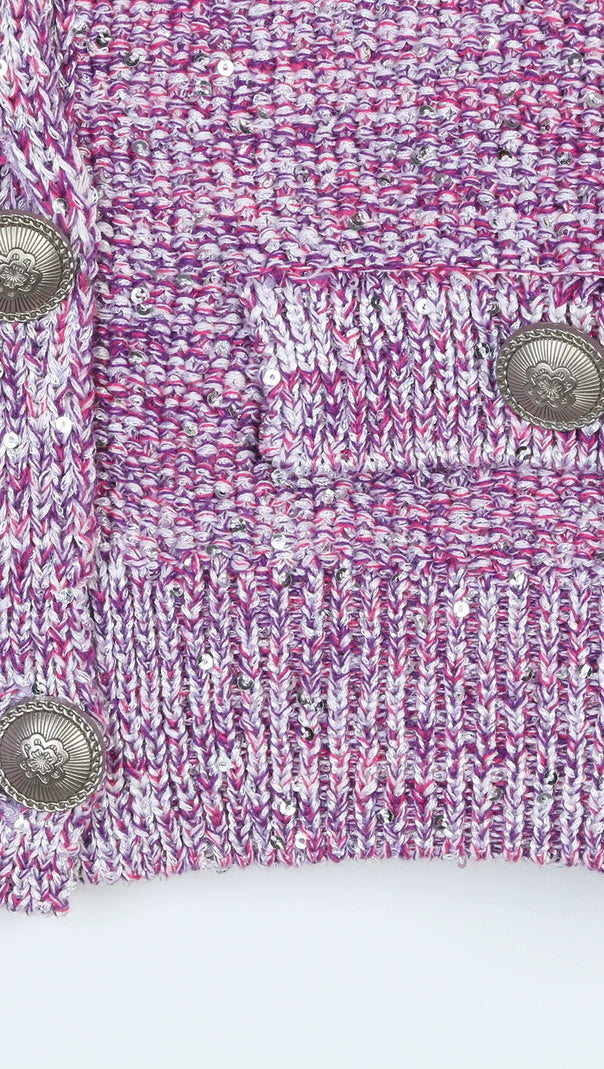 AIIZIE MYPURPLE CARDIGAN IN FUCHSIA PINK - product image