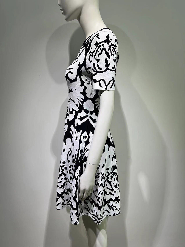 AIIZIE FLORAL-PATTERN STRETCH-KNIT MINI DRESS - product image