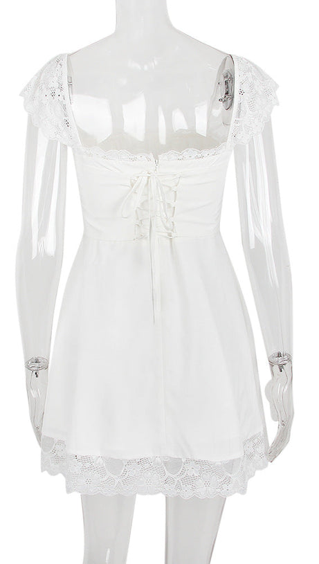 MINI ABITO IN PIZZO DI RASO