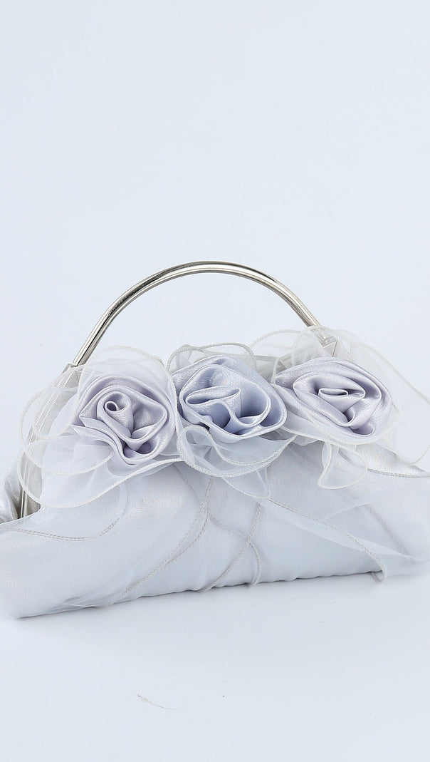 Clutch mit Blumenverzierung