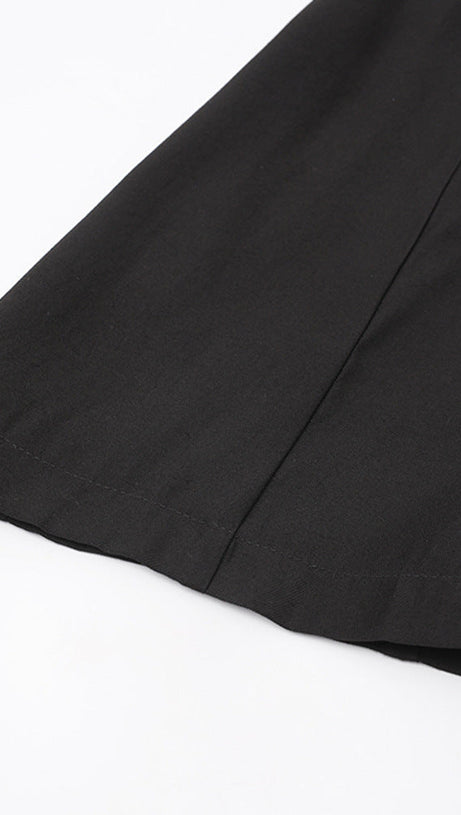 Melany – Durchsichtiges Schnürhemd in Schwarz