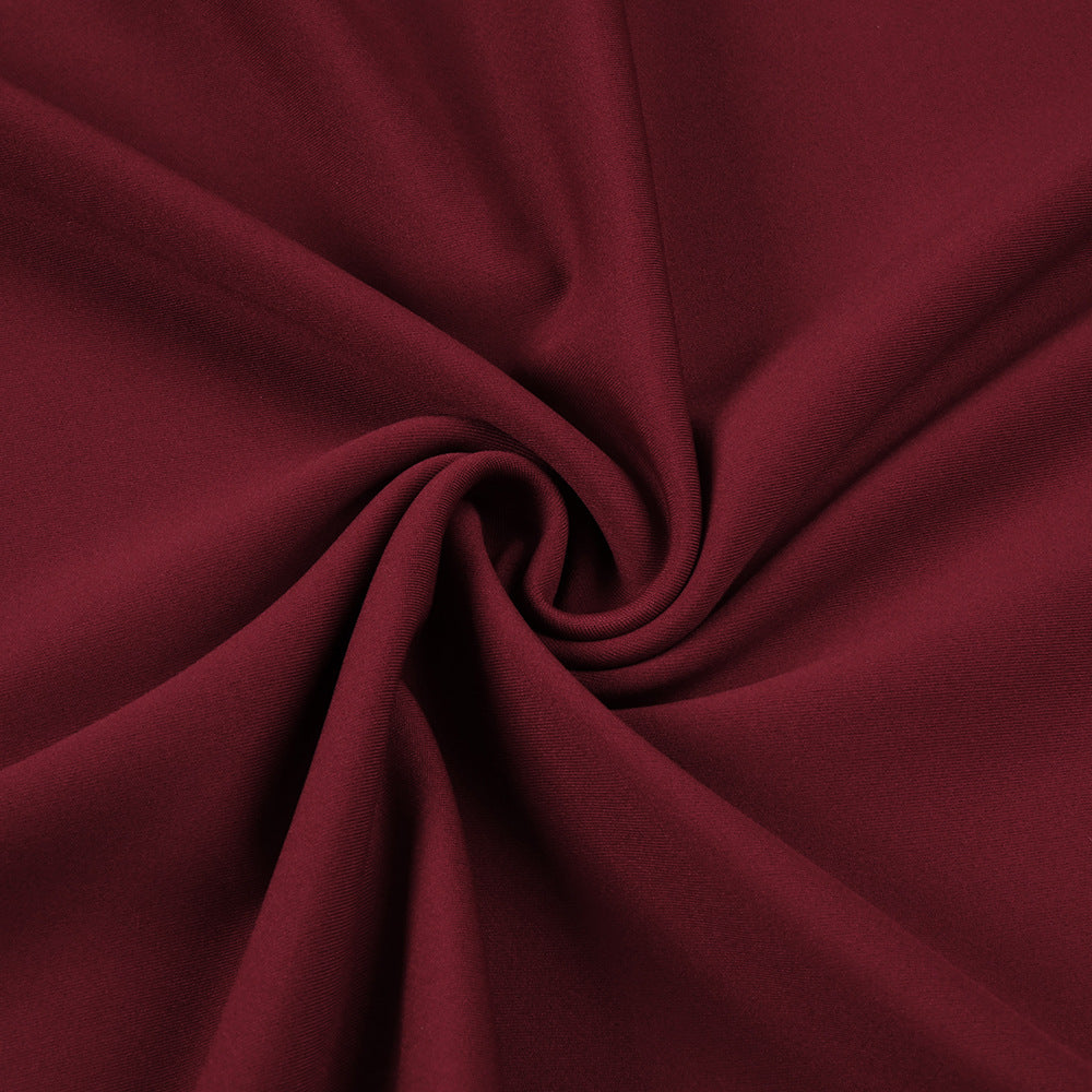 Curve Maxikleid aus transparentem Strick in Merlot