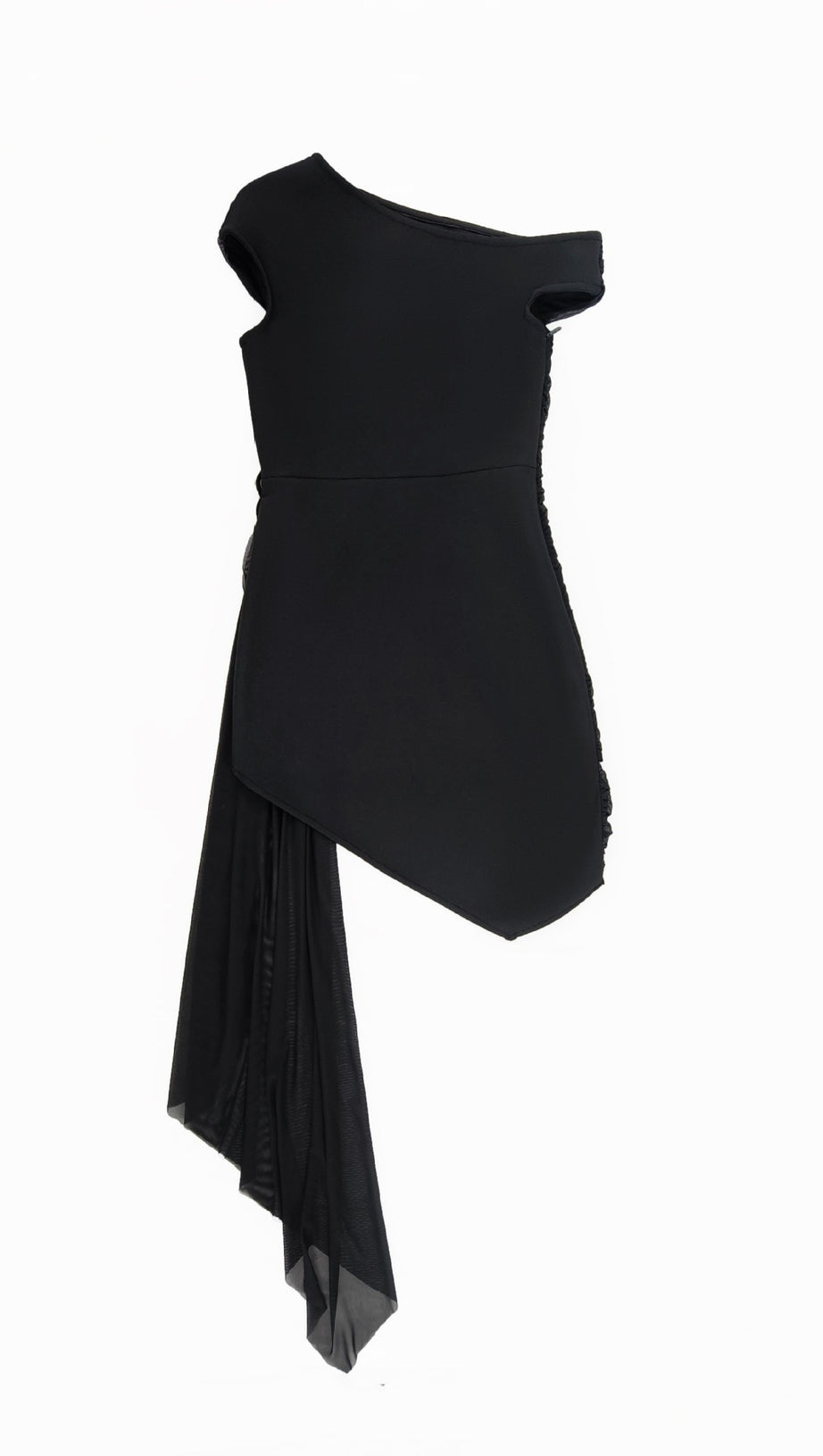 Off-Shoulder Minikleid mit Blumenmuster in Schwarz