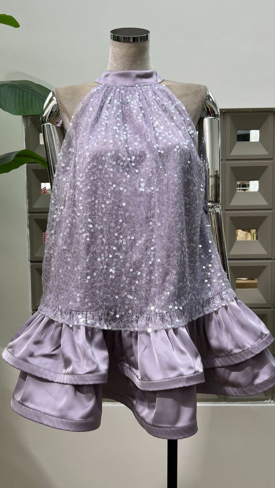 GEMMA SEQUIN SLEEVELESS BOWKNOT MINI DRESS IN WHITE