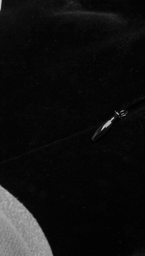 TINA WHITE 3D FLOWERS STRAPLESS BLACK MINI DRESS