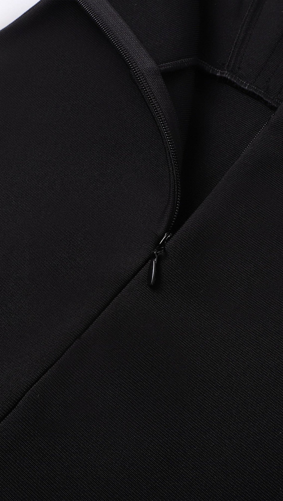 ALISA PEARL FLOWER EMBELLISHED BANDAGE MINI DRESS IN BLACK