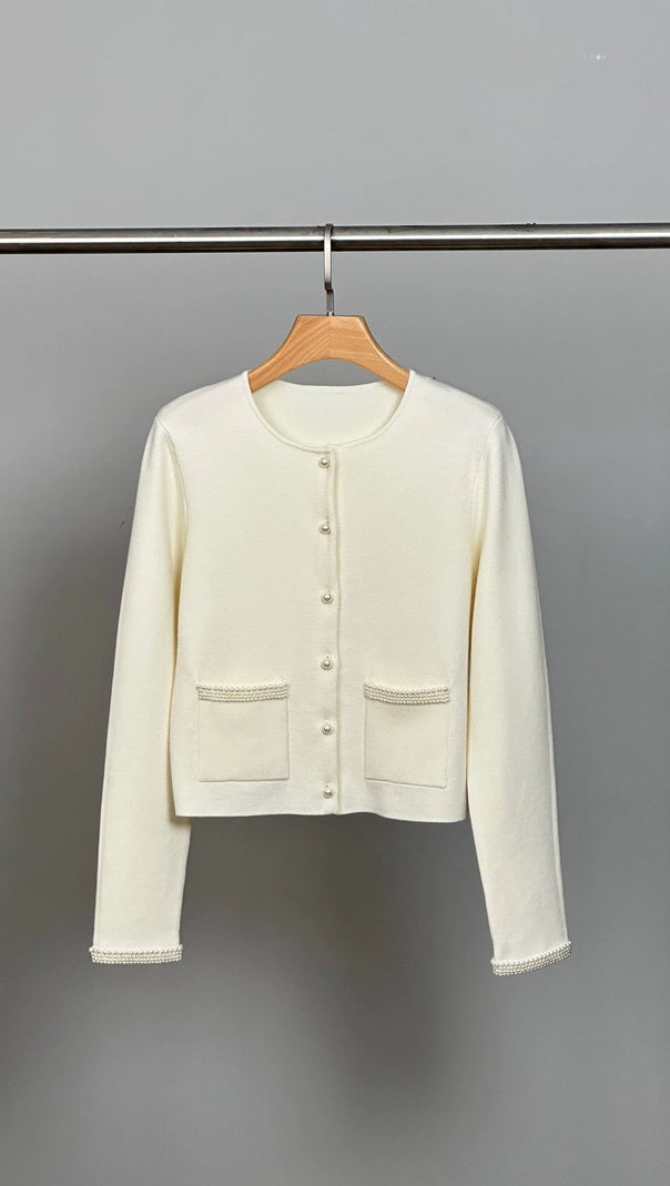 AIIZIE NAMAL EMBELLISHED CARDIGAN IN BEIGE - product image