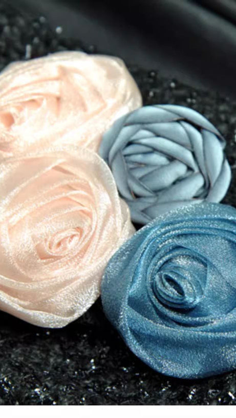 3D FLOWER JACKET HIP FISHTAIL SKIRT SET