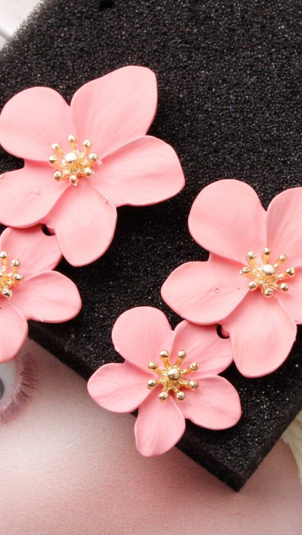 DOPPELTE BLUMENOHRRINGE 