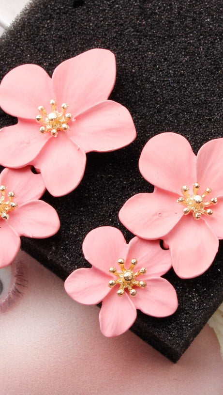 DOUBLE FLOWER EARRINGS