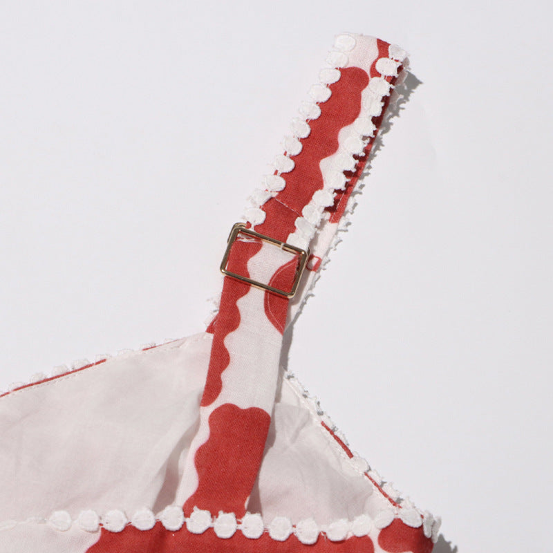 ABITO CON STAMPA MULTICOLORE E SCOLLO A V