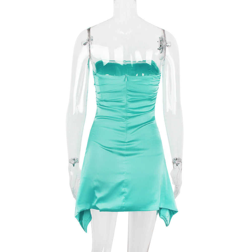 AIIZIE STRAPLESS CORSET DRESS IN GREEN - product image
