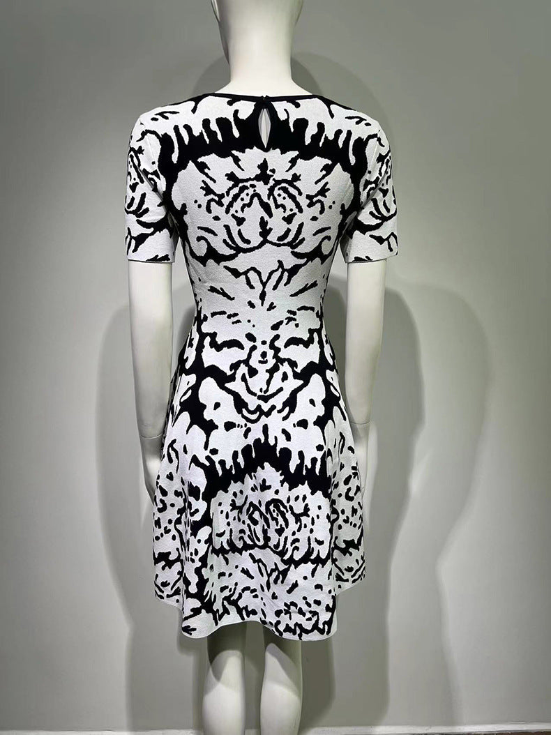 AIIZIE FLORAL-PATTERN STRETCH-KNIT MINI DRESS - product image