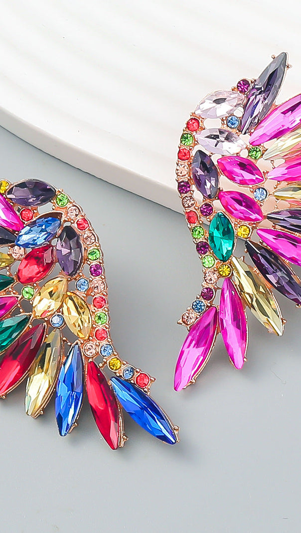 RAINBOW RHINESTONE EARRINGS