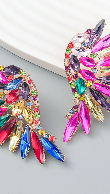 RAINBOW RHINESTONE EARRINGS