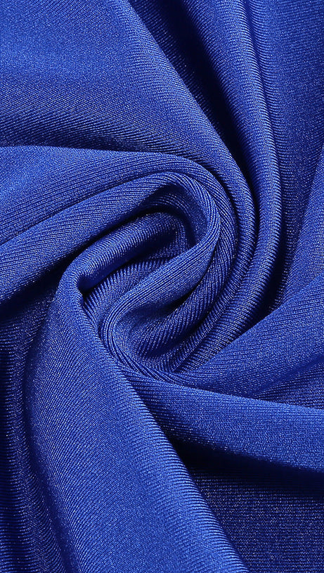 SLEEVELESS DEEP V NECK SHIRRED FRONT FISHTAIL GOWN