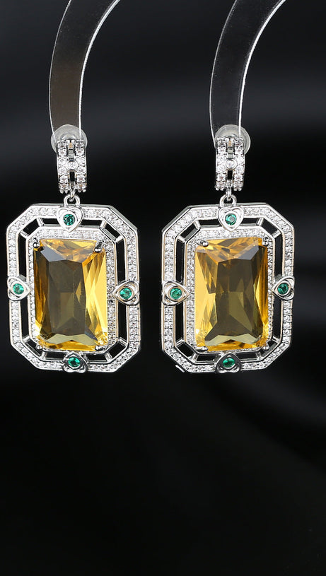 ZIRCON GEOMETRIC EARRINGS