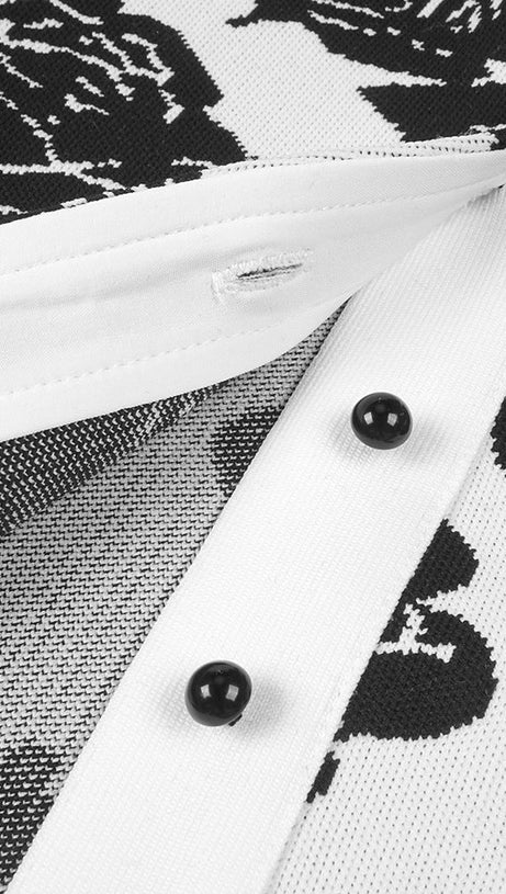 KNIT FLORAL JACQUARD MIDI PENCIL CARDIGAN SKIRT SET