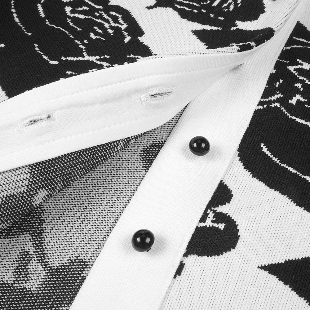 SET GONNA CARDIGAN MIDI A MATITA IN MAGLIA JACQUARD FLOREALE