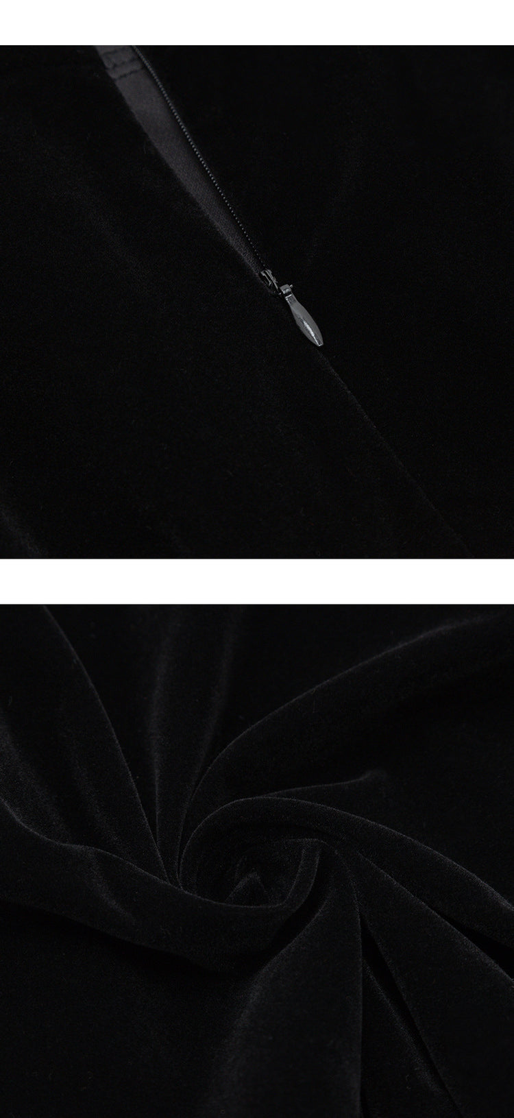 Velvet – Midikleid mit quadratischem Ausschnitt in Schwarz