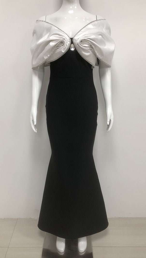 AIIZIE EMBELLISHED OFF SHOULDER GOWN MAXI DRESS - product image