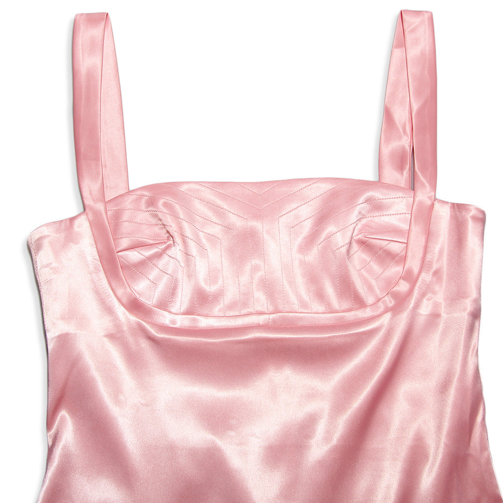 AIIZIE PINK SATIN MINI DRESS - product image