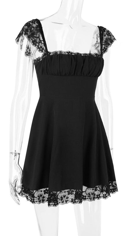 MINI ABITO IN PIZZO DI RASO