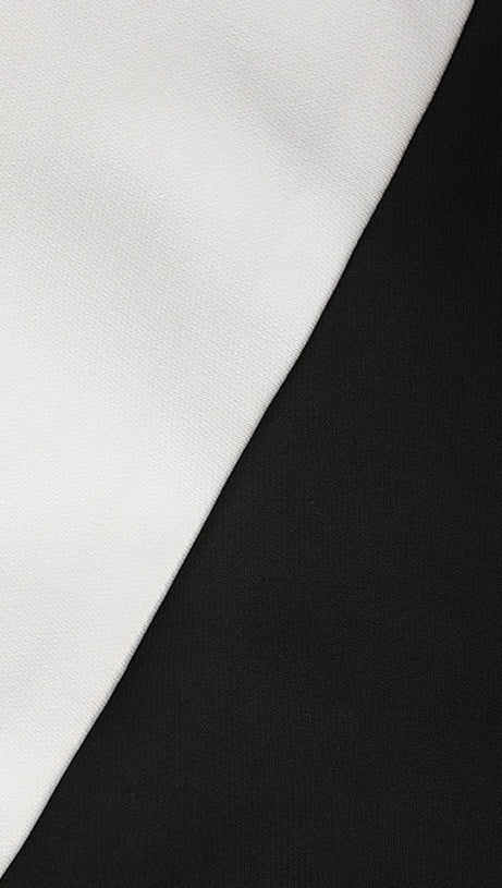 ARLENE BLACK LONG SLEEVED CUT OUT SILK TAFFETA MIDI DRESS